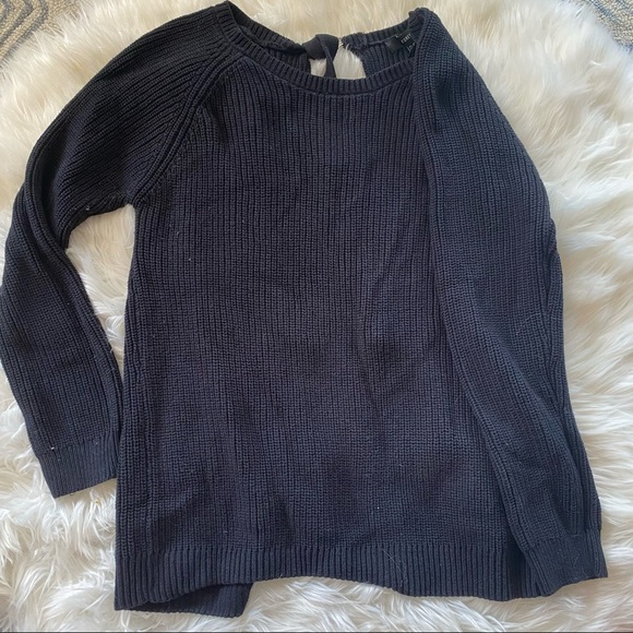 Forever 21 women’s knit open back black overhead sweater size large - Picture 5 of 7